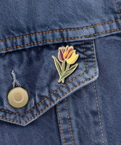 Tulip Enamel Pin Flower Lover Gift Flower Lapel Pin for Flower Lover Tulip Floral Lapel Pin Gift for Mom Flower Brooch for her