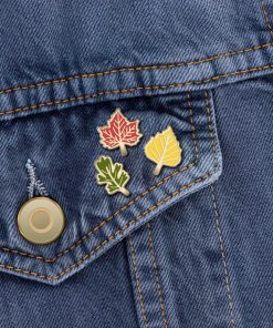 Mini Leaf Set Leaf Enamel Pin Set Fall Pins Natures Elegance in Miniature