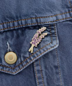 Lavender Enamel Pin  Flower Lover Gift Floral Pin